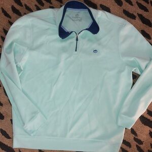 Men's Light green Quarter-Zip Sweater